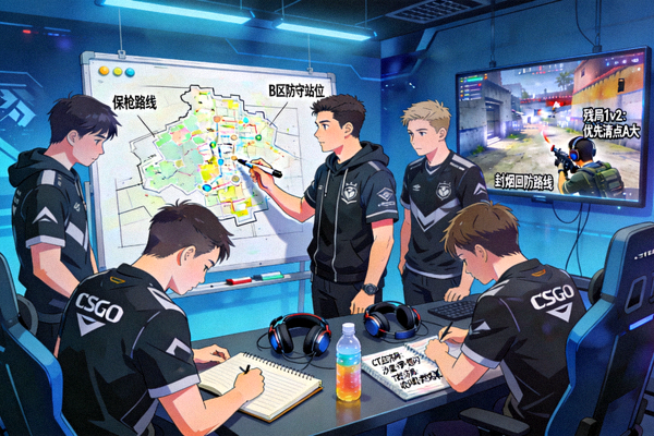 CSGO Major 赛事经济局战术布置与残局处理画面