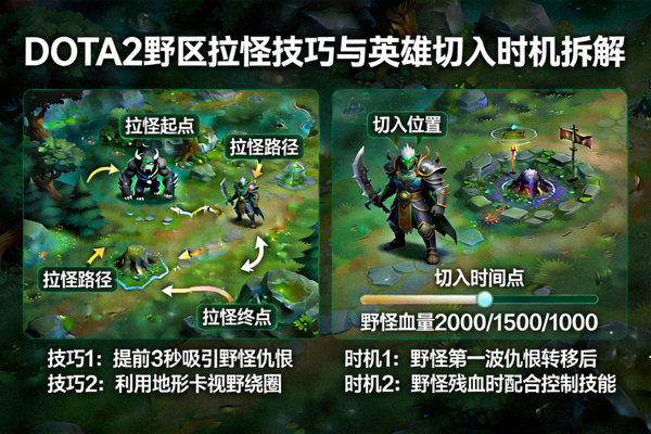 DOTA2 野区拉怪技巧与英雄切入时机拆解画面